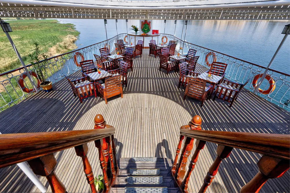 Sun deck of the Steam Ship Karim Nile Cruise Nile cruise